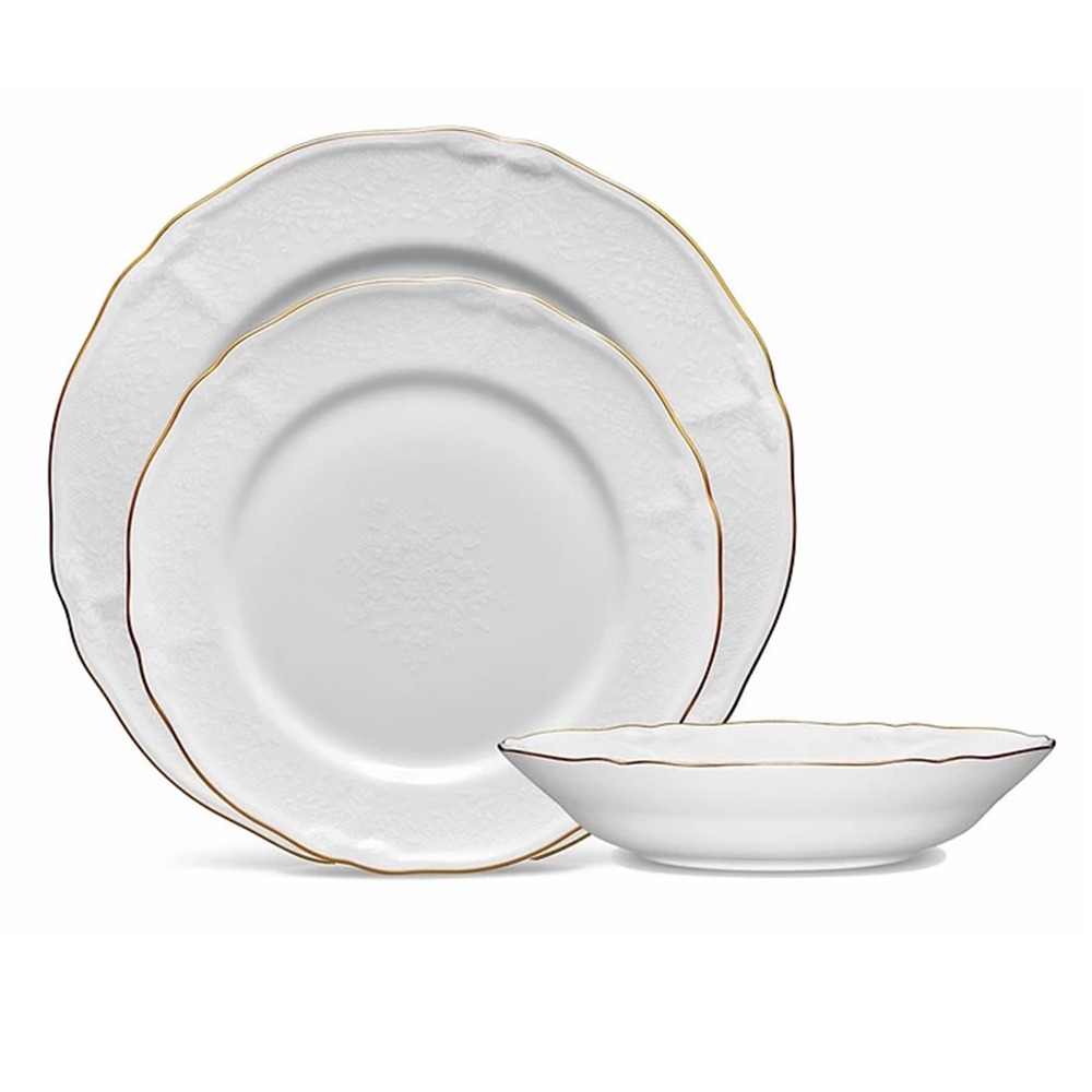 Aparelho de Jantar 18 Pecas Noritake Princess Bouquet Gold