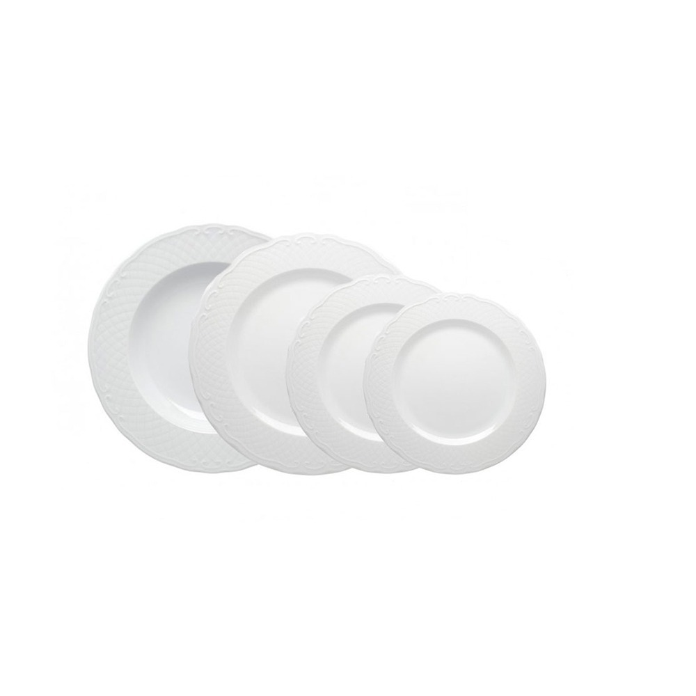 Aparelho de Jantar 24 Pecas Vista Alegre Escorial White