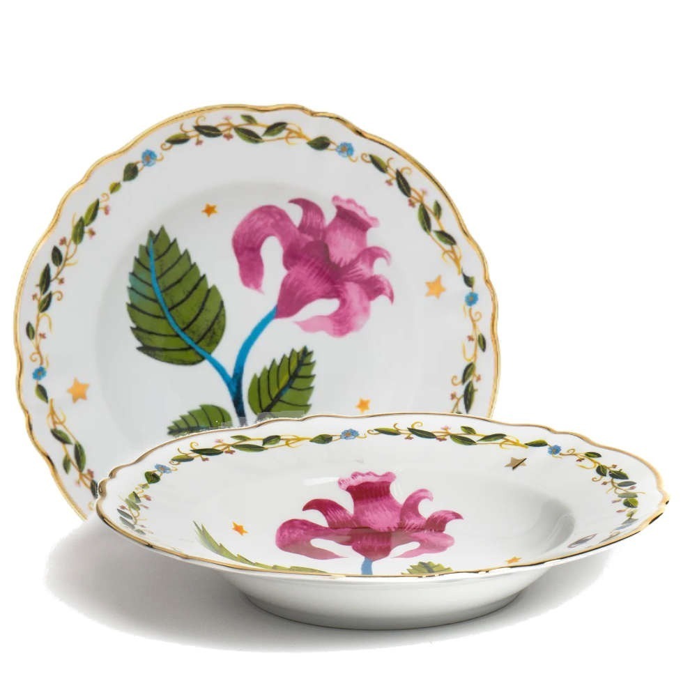 Aparelho de Jantar 18 Pecas Bitossi Floral | Presentes Mickey