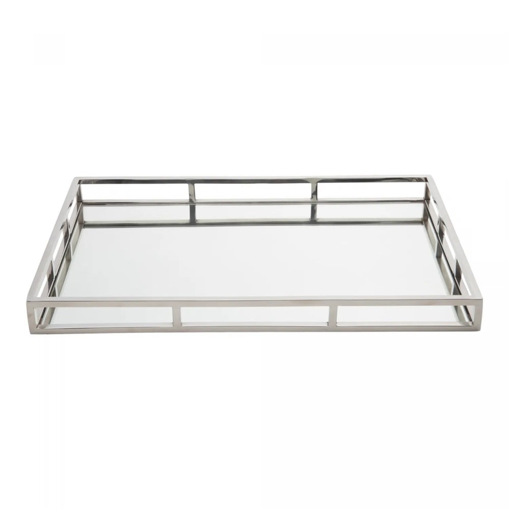 Bandeja Aco Inox C/ Espelho 56x36x5cm Bandeja Aco Inox C/ Espelho 56x36x5cm