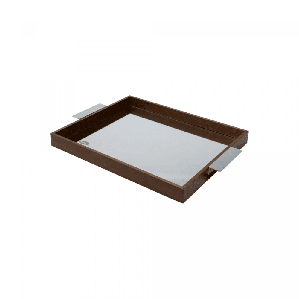 Bandeja Madeira C/espelho Naturals