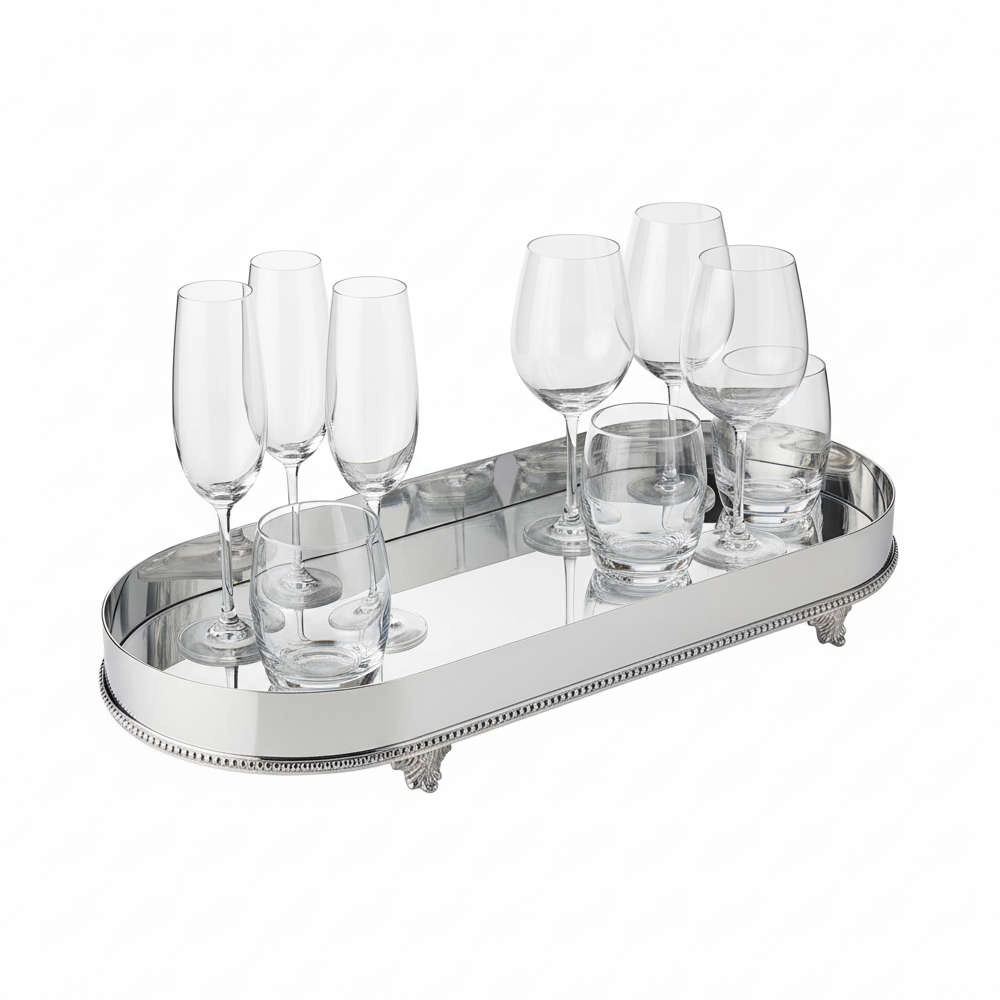 Bandeja Oblonga Silverlux London 49 Cm | Presentes Mickey