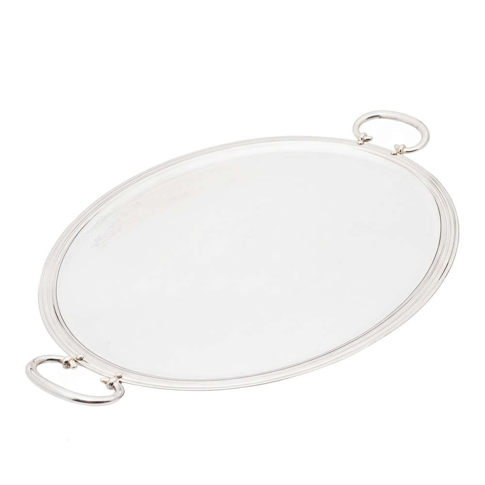 Bandeja Redonda Com Alca Christofle Albi 39 Cm Bandeja Redonda Com Alca Christofle Albi 39 Cm