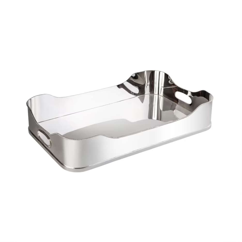 Bandeja Retangular Silverlux Perola