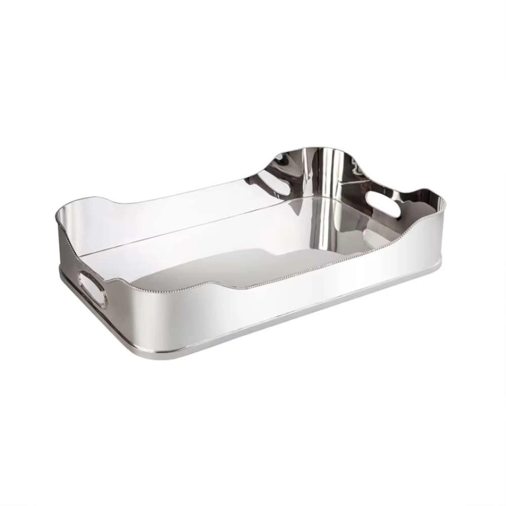 Bandeja Retangular Silverlux Perola