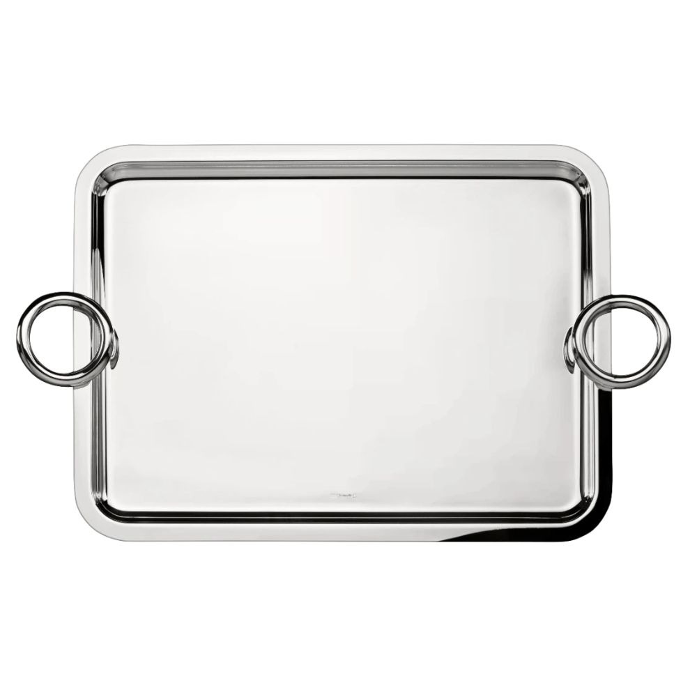 Bandeja Retangular Vertigo Com Alcas 43 X 31 Cm - Christofle Bandeja Retangular Vertigo Com Alcas 43 X 31 Cm - Christofle