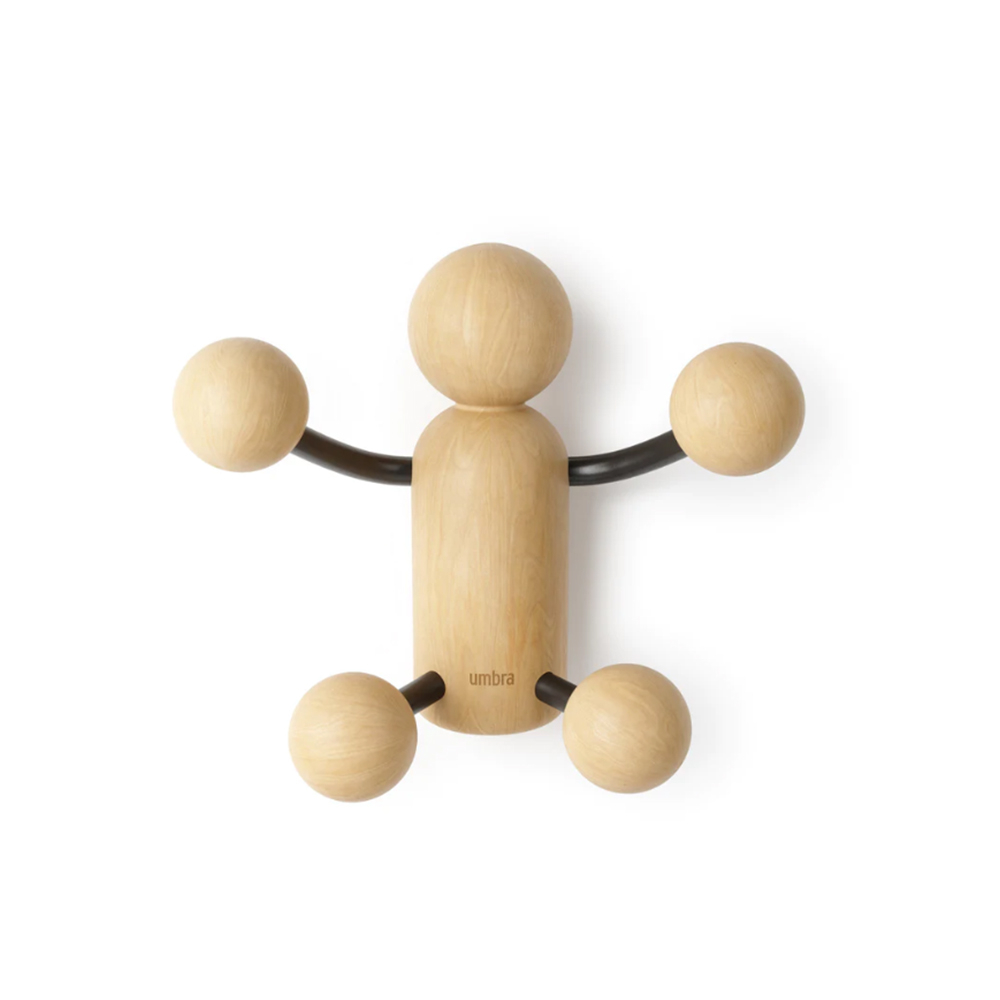 Cabideiro de Parede Umbra Woody 14 X 10 X 17 Cm - Cada