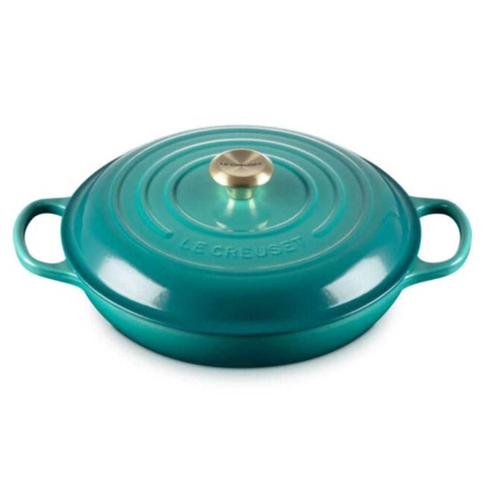 Cacarola Buffet Le Creuset Signature 30 Cm- Pegador Dourado Cacarola Buffet Le Creuset Signature 30 Cm- Pegador Dourado