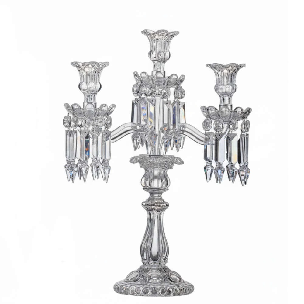 Candelabro Velas Em Cristal Baccarat Medallion