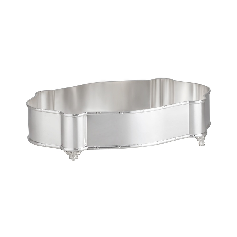 Centro de Mesa Oval Silverlux Croisé 57 X 37,5 Cm