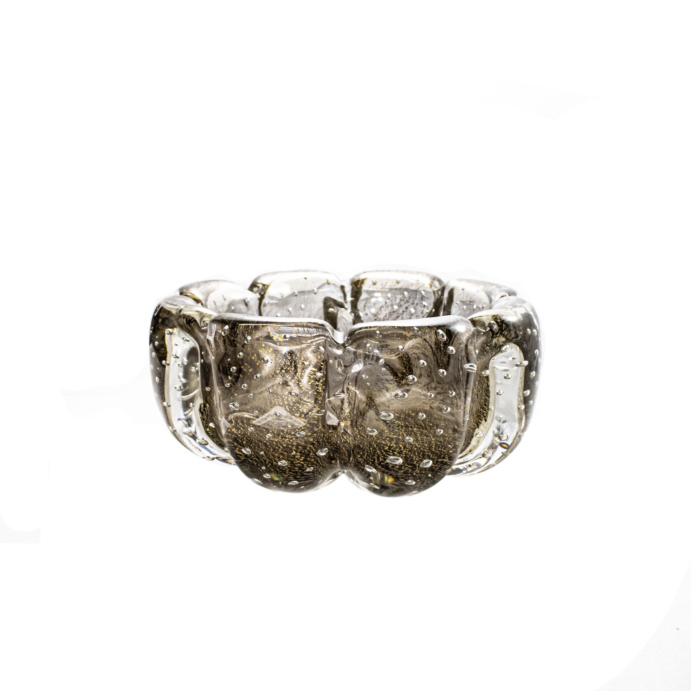 Centro de Mesa Zurique Cristais D´labone Com Ouro 21 X 9 Cm