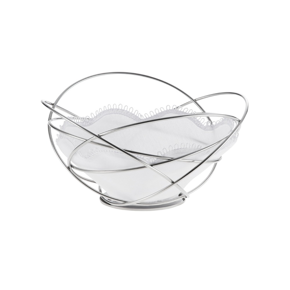 Cesto Para Pão Riva Potenza Aço Inox 20 X 20 X 11,5 Cm