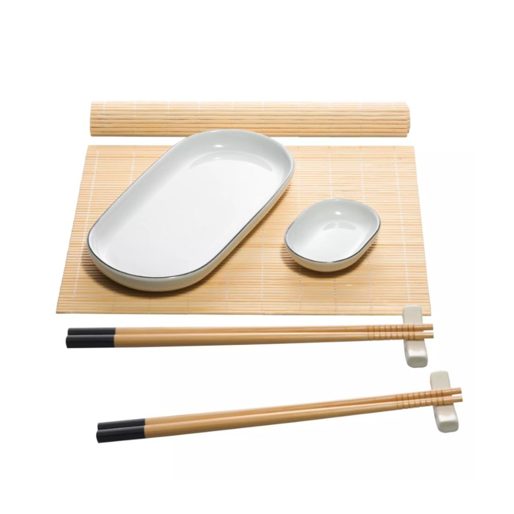 Conjunto C/ 8 Pecas Para Sushi Wolff Tsuru Conjunto C/ 8 Pecas Para Sushi Wolff Tsuru