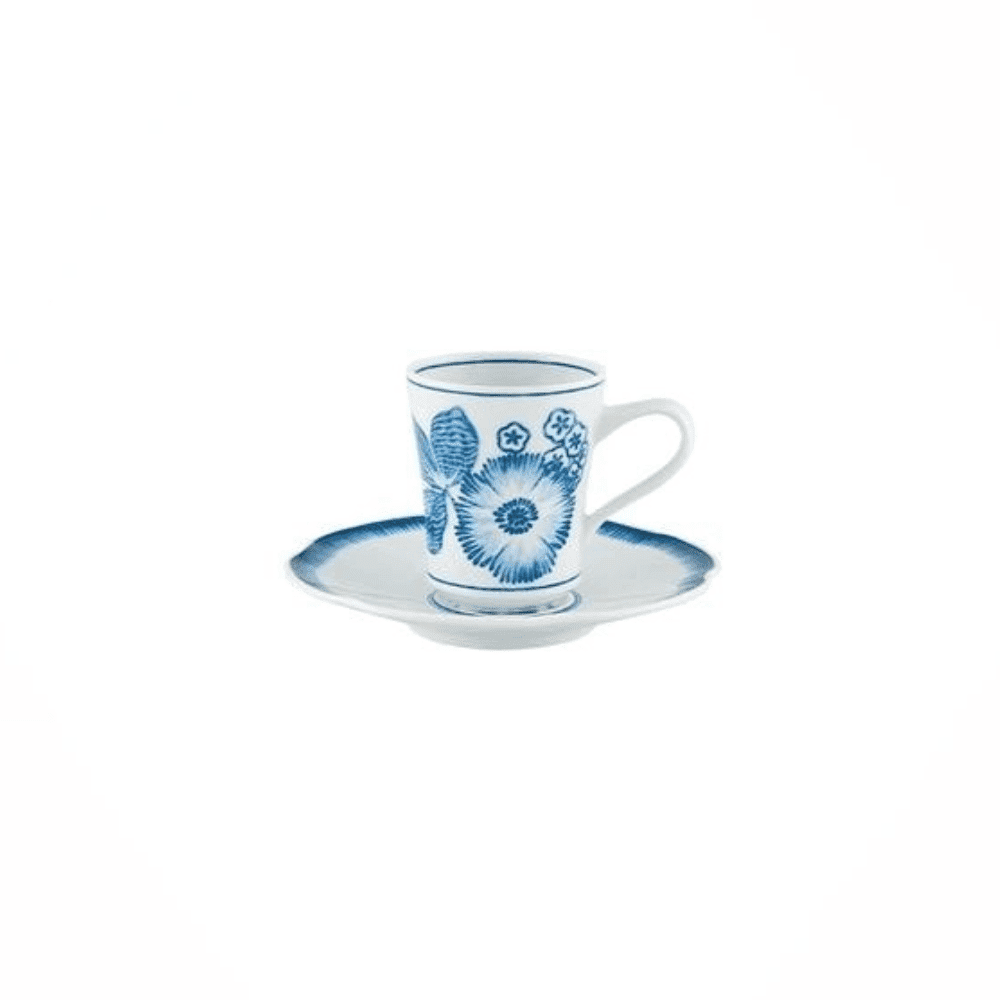 Conjunto C/4 Xicaras Para Cafe Coralina Azul Vista Alegre