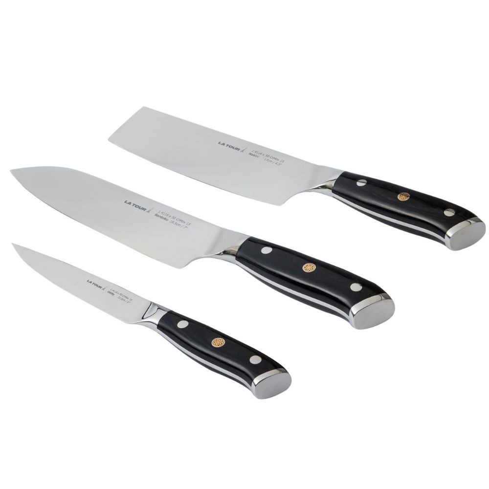 Conjunto Com 3 Facas Laguiole Inox