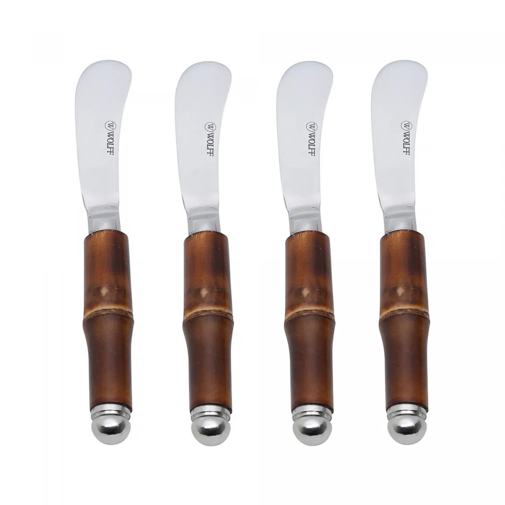 Conjunto de Espatulas Wolff Bamboo Escuro - 4 Pecas