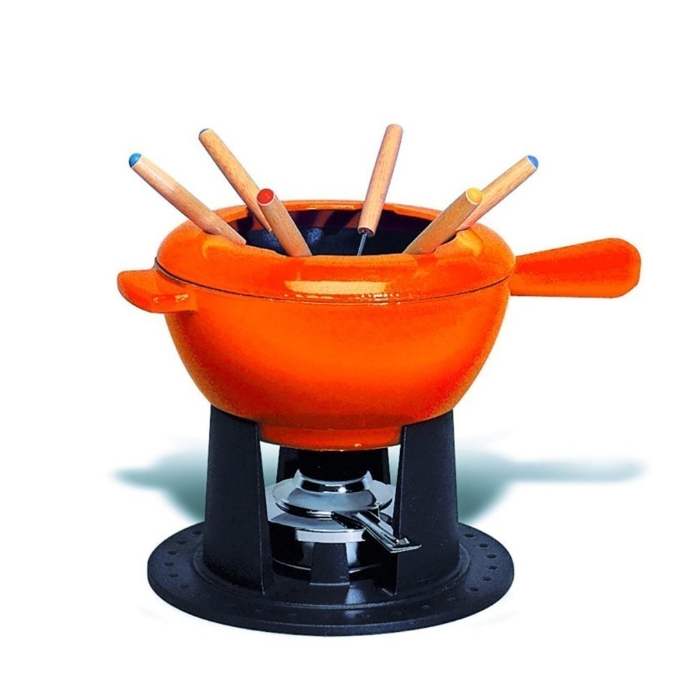 Conjunto Para Fondue de Queijo e Carne Le Creuset – Laranja Conjunto Para Fondue de Queijo e Carne Le Creuset – Laranja