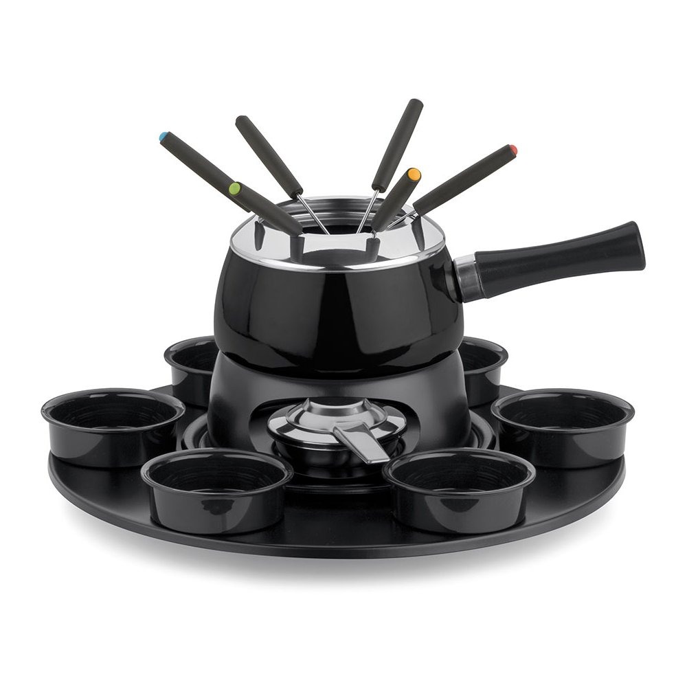 Conjunto Para Fondue Forma Inox Cervinia Carroussel Preto 18 Pecas Conjunto Para Fondue Forma Inox Cervinia Carroussel Preto 18 Pecas