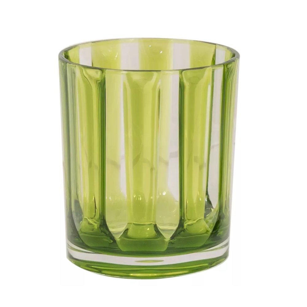 Copo Baixo Acrilico Stripes Verde 390 Ml