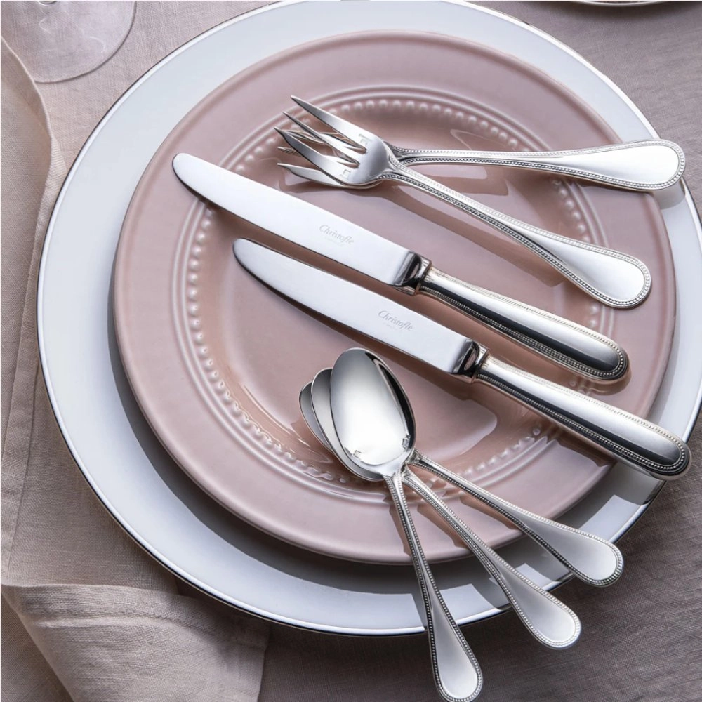 マ*ー様 CHRISTOFLE Faqueiro C/ 125 Pecas Aco Inox Christofle Perles | Presentes