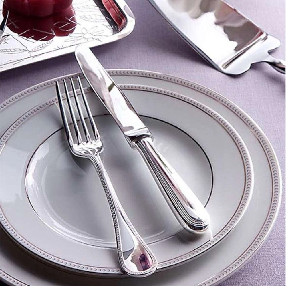 Faqueiro C/ 125 Pecas Aco Inox Christofle Perles | Presentes