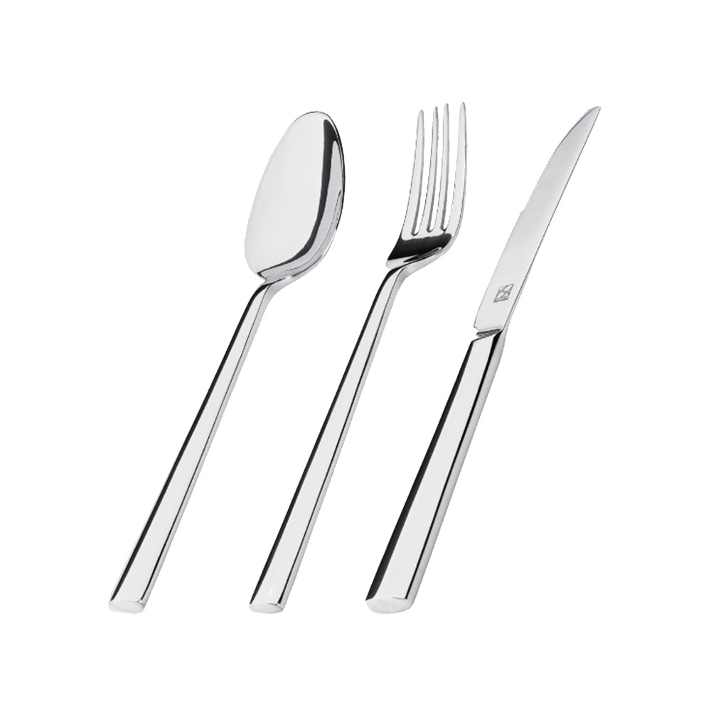 Faqueiro Hercules Mykonos Aço Inox - 130 Peças Faqueiro Hercules Mykonos Aço Inox - 130 Peças