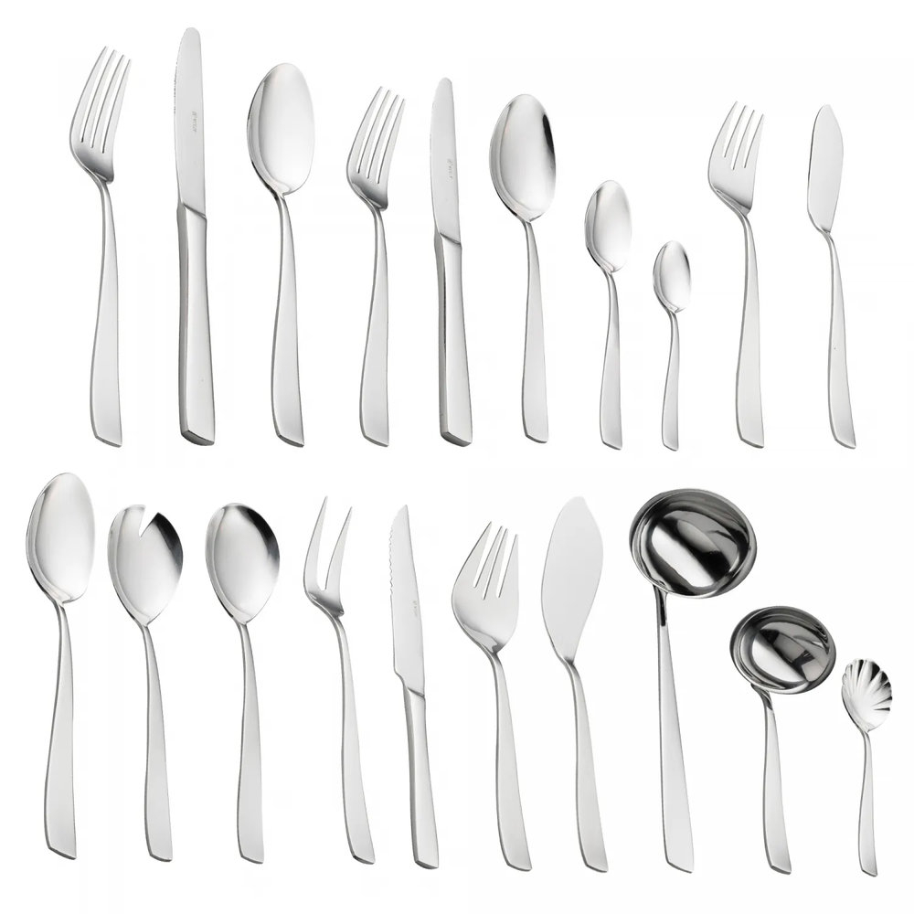 Faqueiro Pisa  Aco Inox Com Estojo de Madeira