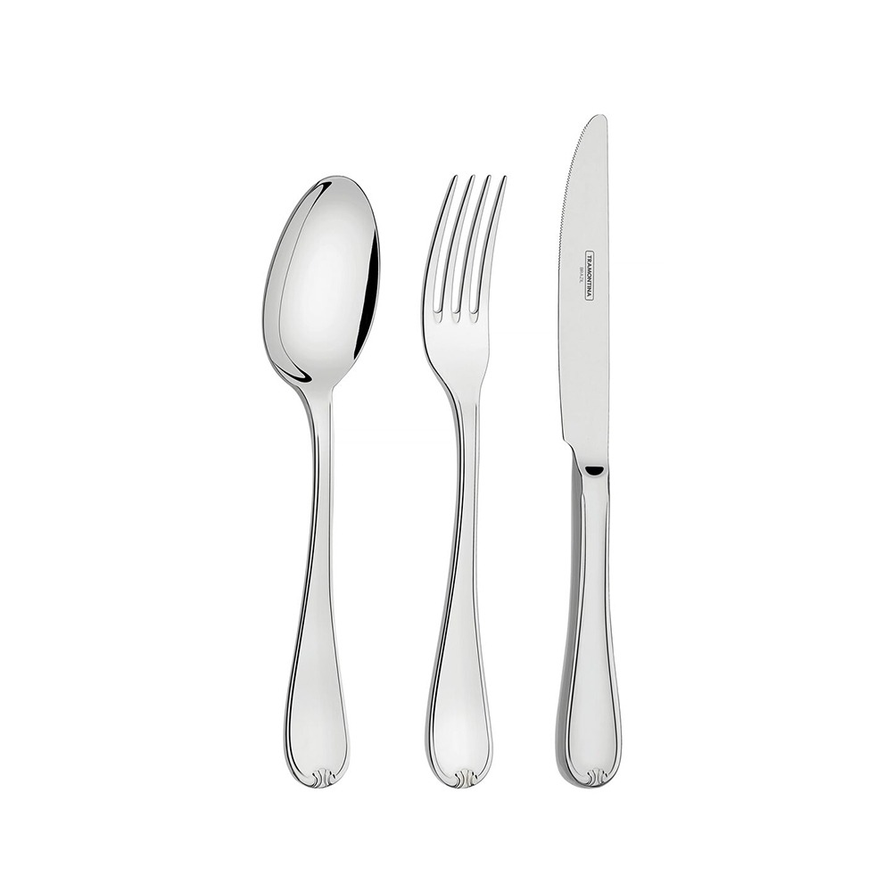 Faqueiro C/ 101 Pecas Aco Inox Tramontina Vicenza Com Facas Forjadas