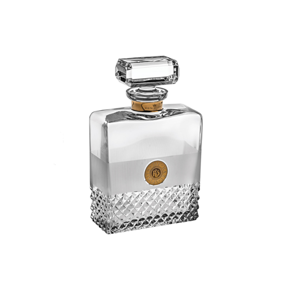 Garrafa Vista Alegre Bookman Com Ouro 14,5 Cm