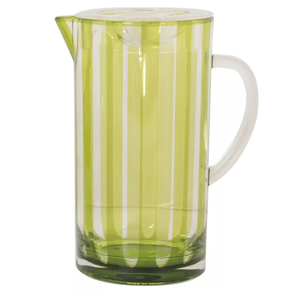 Jarra Acrilico Stripes Verde 1 Litro