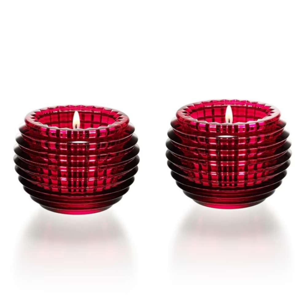 Jogo C/ 2 Casticais Em Cristal Baccarat Eye  9,5 Cm