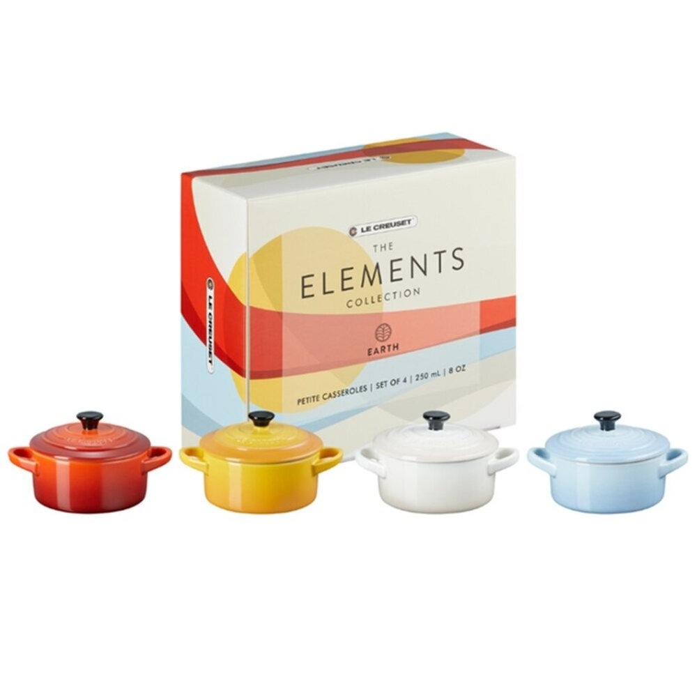 Jogo de Mini Cocottes Le Creuset Elements 10 Cm - 4 Peças