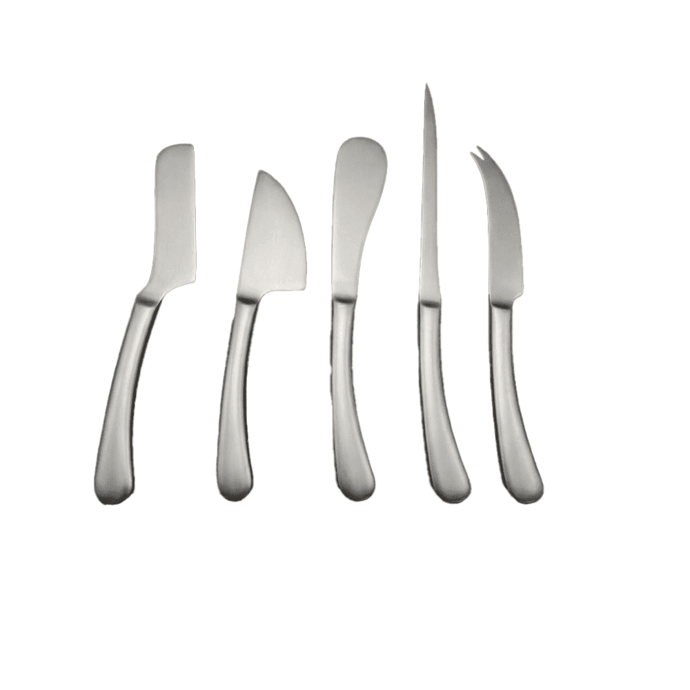 Jg C/ 5 Facas P/ Queijo - Aco Inox