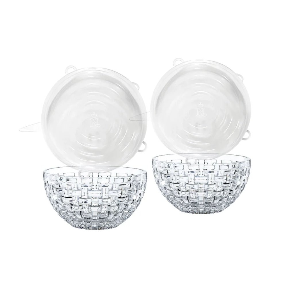 Jogo de Tigelas Com Tampa de Silicone Nachtmann Bossa Nova - 2 Peças