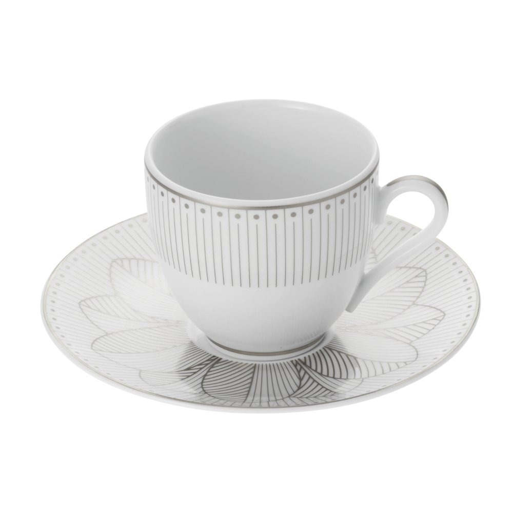 Jogo de Xícaras Para Café Com Pires Malmaison Impériale 100 Ml  2 Peças