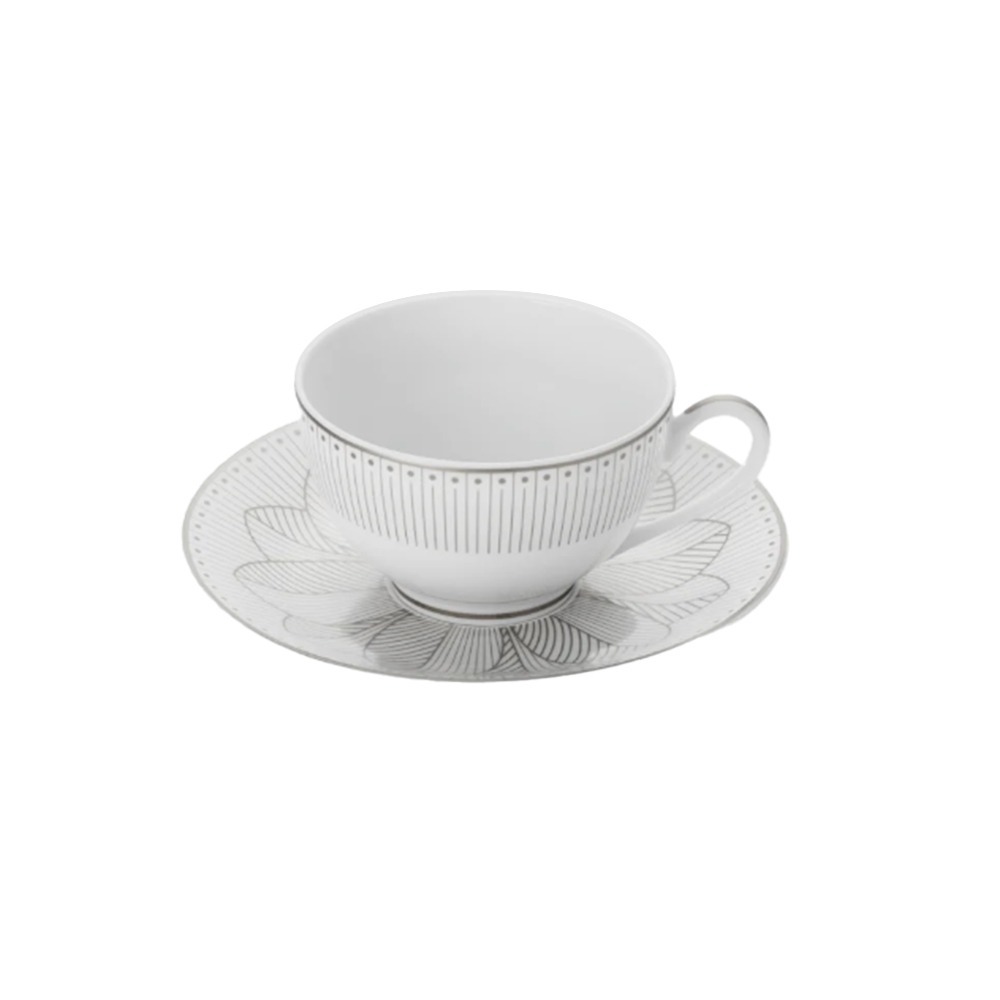 Jogo de Xícaras Para Chá Com Pires Malmaison Impériale 130 Ml - 2 Peças Jogo de Xícaras Para Chá Com Pires Malmaison Impériale 130 Ml - 2 Peças