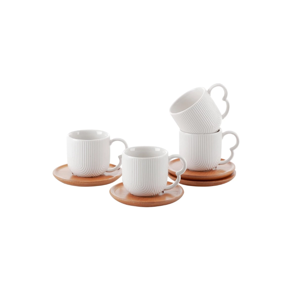 Jogo de Xicaras Para Cafe Com Pires Hauskraft Oasis 90 Ml - 4