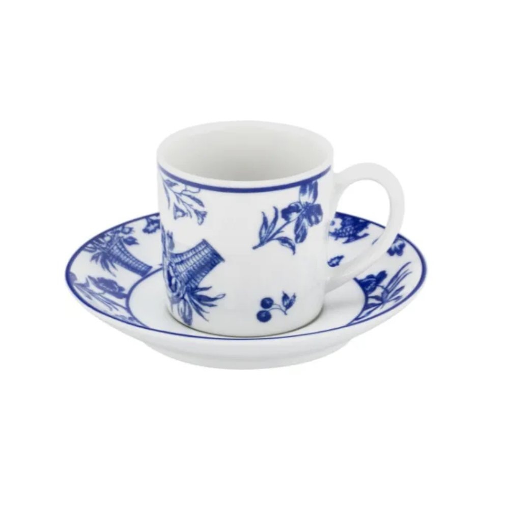 Jogo C/4 Xicara Para Cafe Vista Alegre Chintz Azul 90 Ml Jogo C/4 Xicara Para Cafe Vista Alegre Chintz Azul 90 Ml