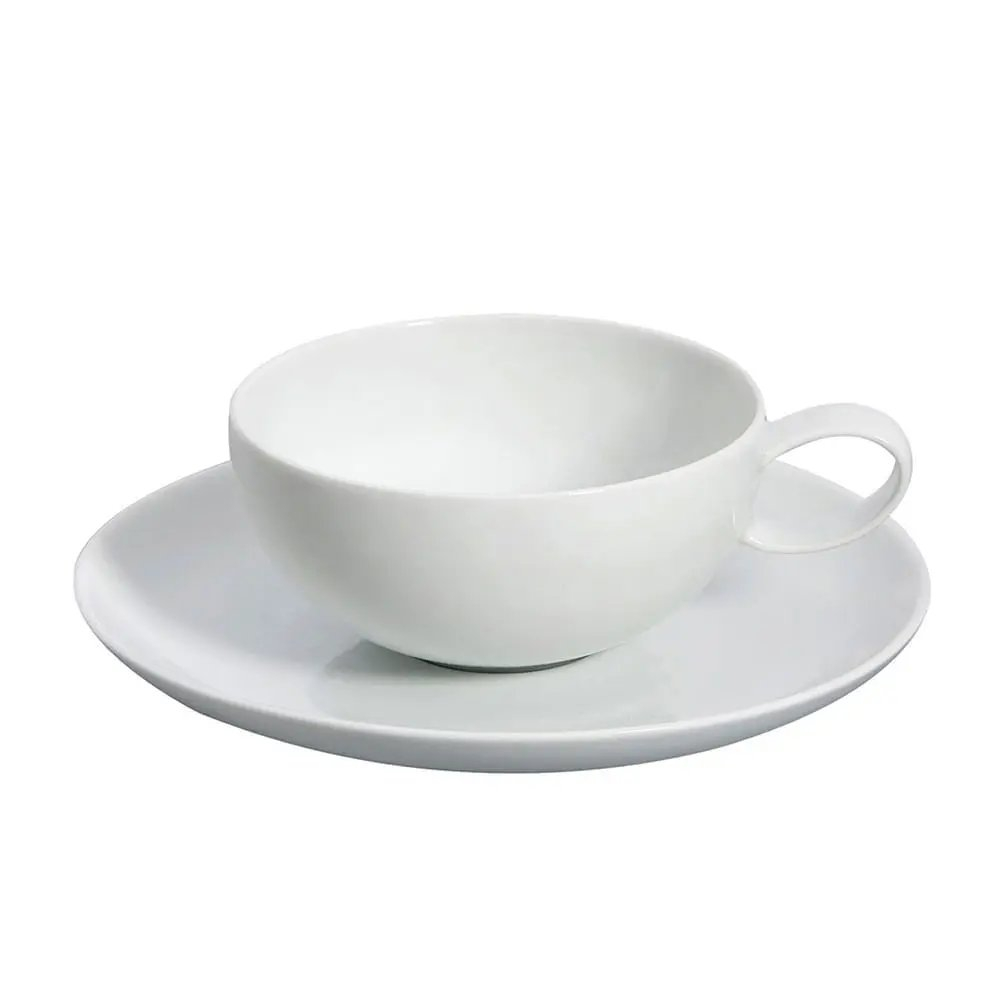 Jogo de Xicaras Para Cha Com Pires Vista Alegre Domo White 251 Ml 4 Pecas