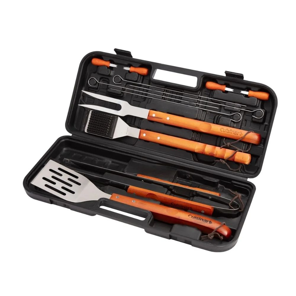 Kit Churrasco C/ 13 Pecas Inox Com Estojo Cuisinart Kit Churrasco C/ 13 Pecas Inox Com Estojo Cuisinart