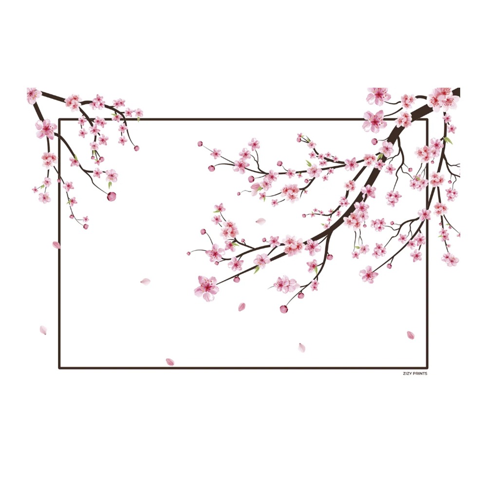 Jogo C/ 12 Lugares Americanos Cherry Blossom - Zizy Prints Jogo C/ 12 Lugares Americanos Cherry Blossom - Zizy Prints