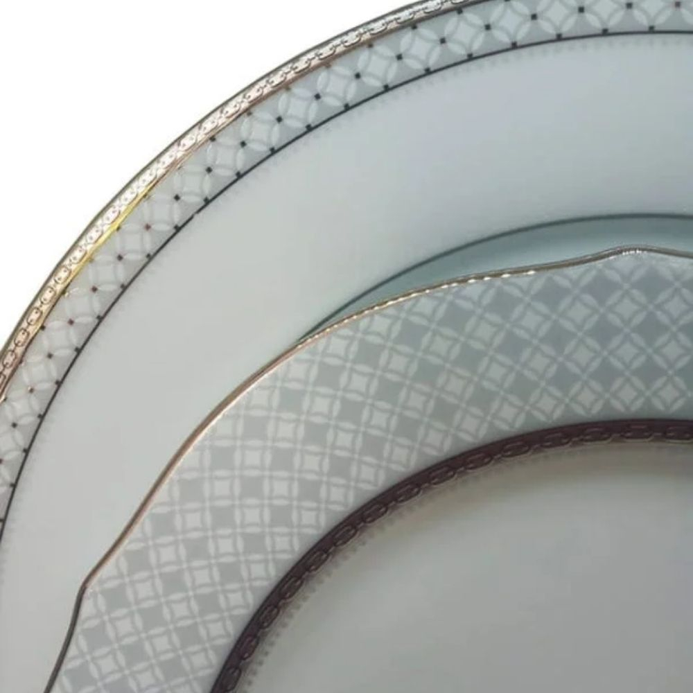 Aparelho de Jantar 18 Pecas Noritake Rochester Platinum