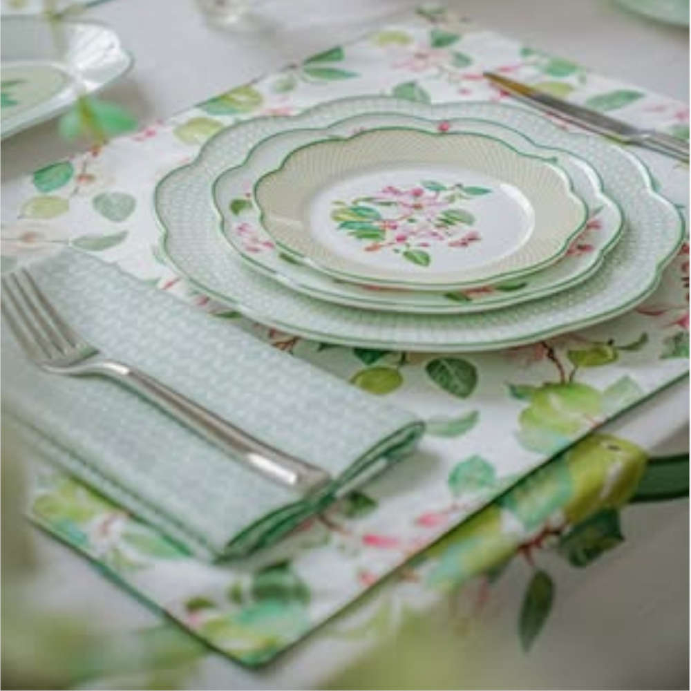 Aparelho de Jantar 24 Pecas Geometria Horticool Green Tea Delight