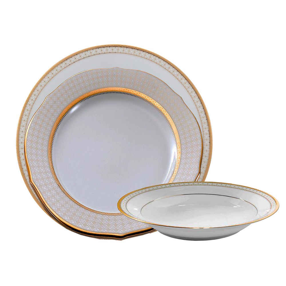Aparelho de Jantar C / 18 Pecas Noritake Rochester Gold