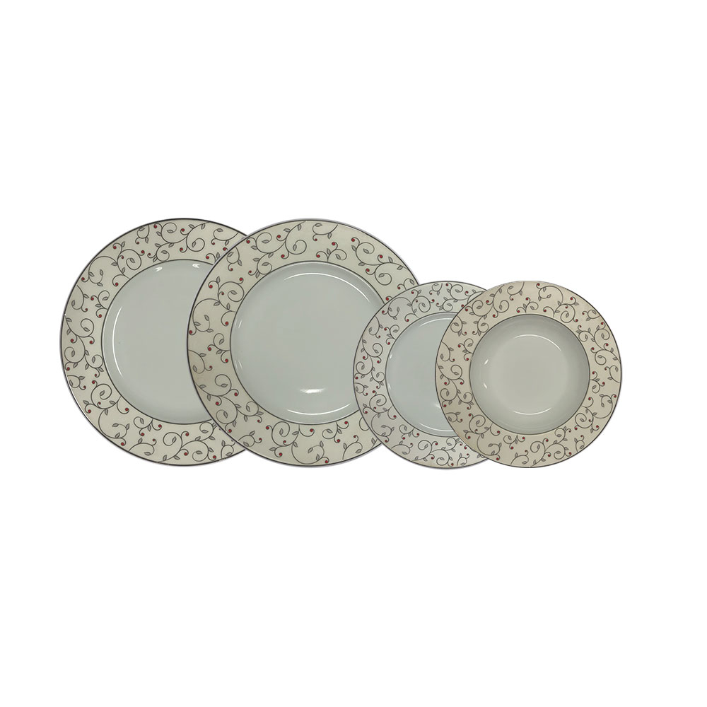 Aparelho de Jantar C/ 24 Pecas Satinee Auratic Aparelho de Jantar C/ 24 Pecas Satinee Auratic