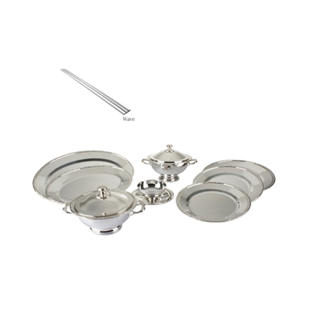 Baixela Com 8 Peças St. James Wave Prata Baixela Com 8 Peças St. James Wave Prata