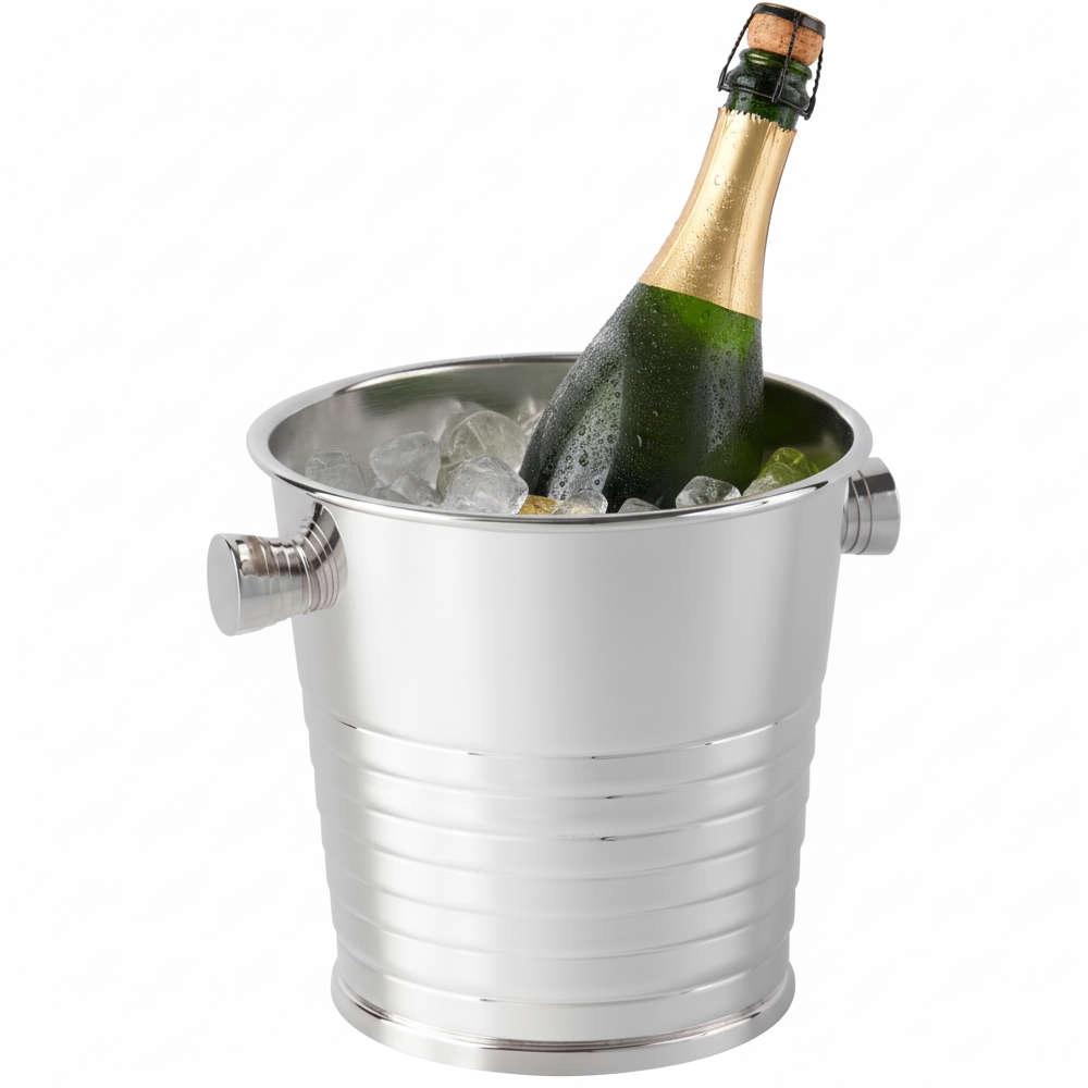 Balde Para Garrafa Silverlux Stripe 20 X 20 Cm Balde Para Garrafa Silverlux Stripe 20 X 20 Cm