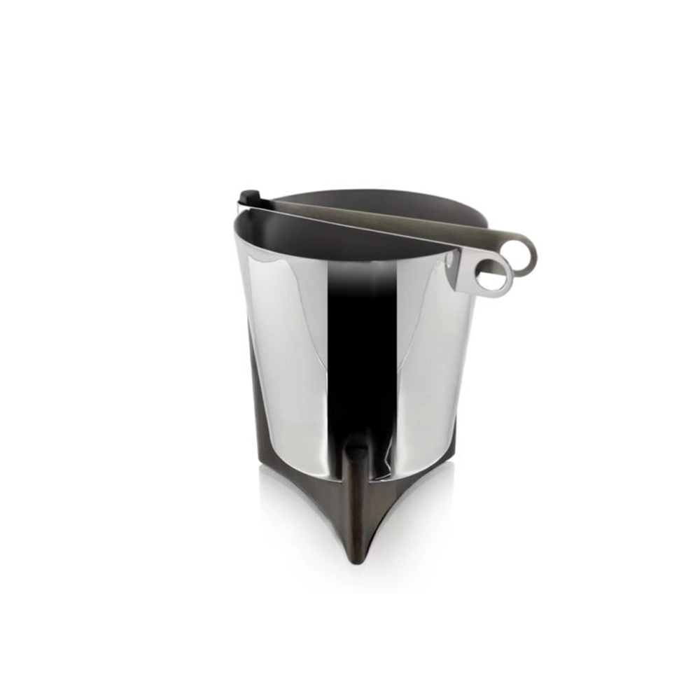 Balde Para Gelo Com Pinça Riva Jacarandá Aço Inox 800 Ml Balde Para Gelo Com Pinça Riva Jacarandá Aço Inox 800 Ml