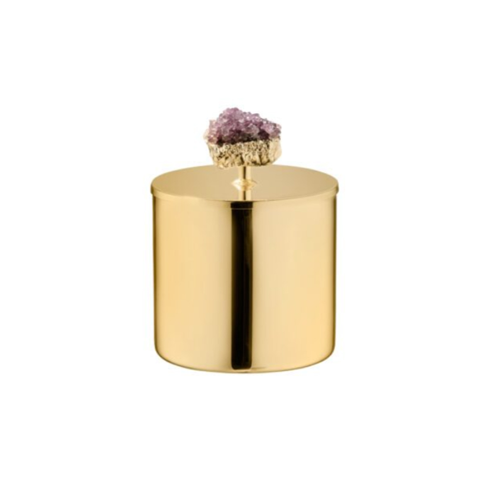 Balde Térmico Com Pedra Ametista Riva Ouro 24k Balde Térmico Com Pedra Ametista Riva Ouro 24k