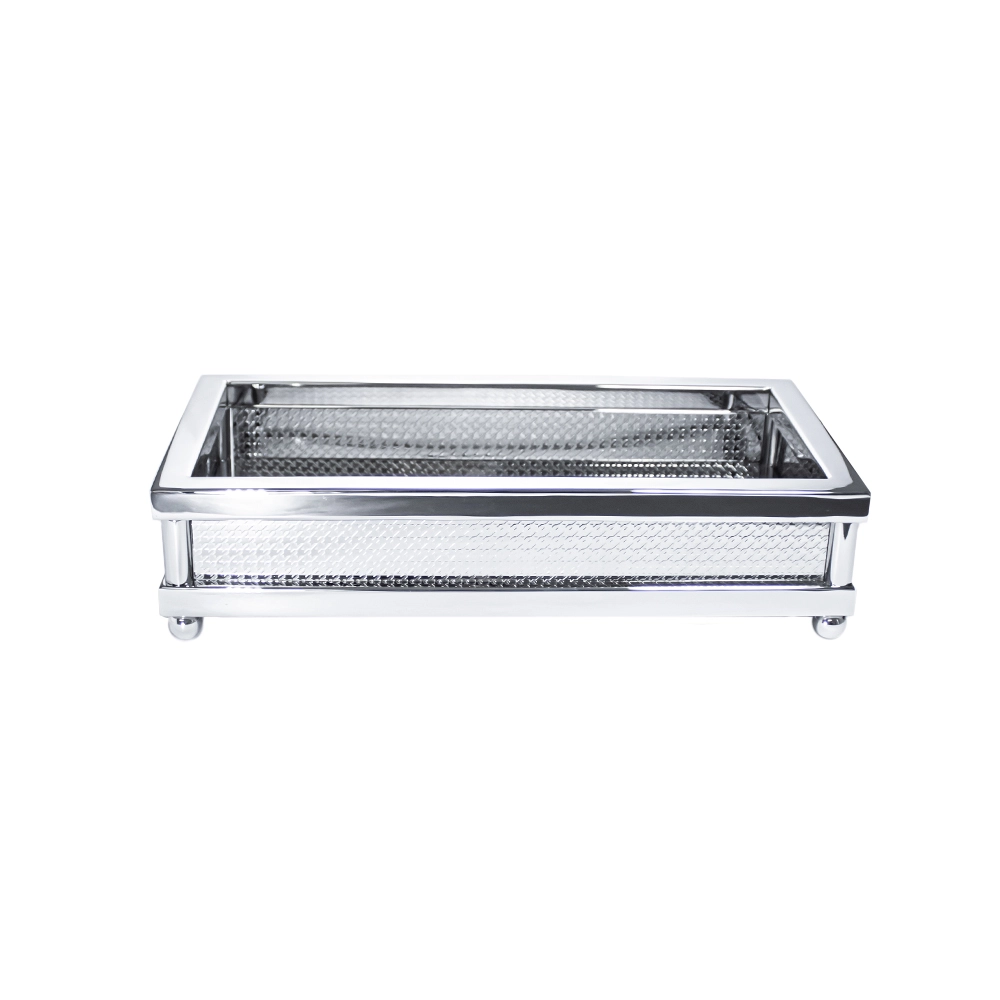 Bandeja de Lavabo Orfèvrerie Royale Beiras Texturizado Aço Inox 30 X 15 Cm Bandeja de Lavabo Orfèvrerie Royale Beiras Texturizado Aço Inox 30 X 15 Cm